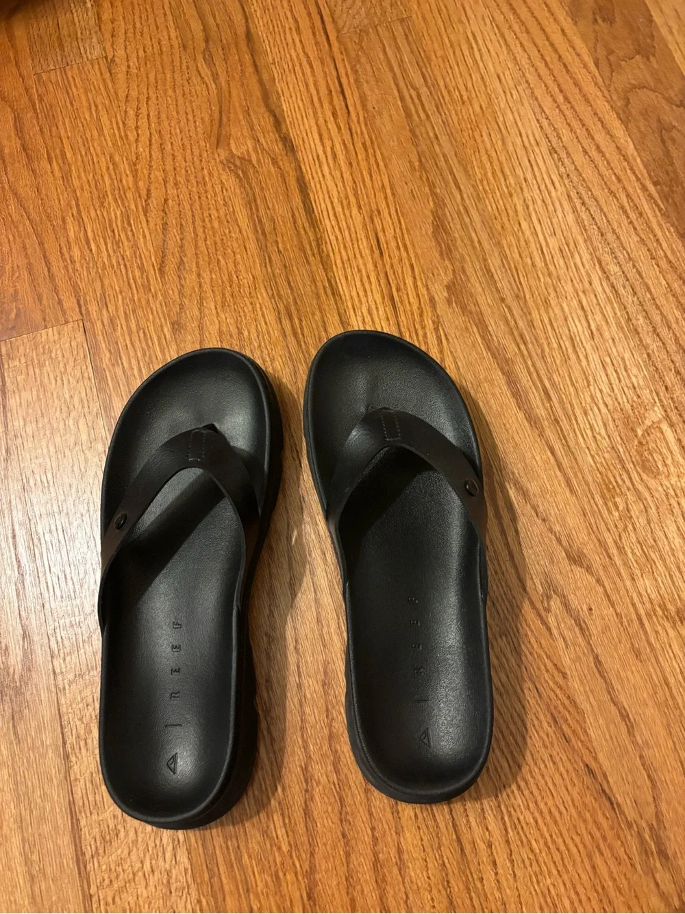 Reef Black Platform Thong Sandals